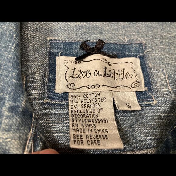 Live a Little denim jacket - Picture 3 of 6